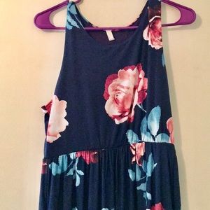 Pinkblush Dark Blue Plus Maternity Maxi Dress